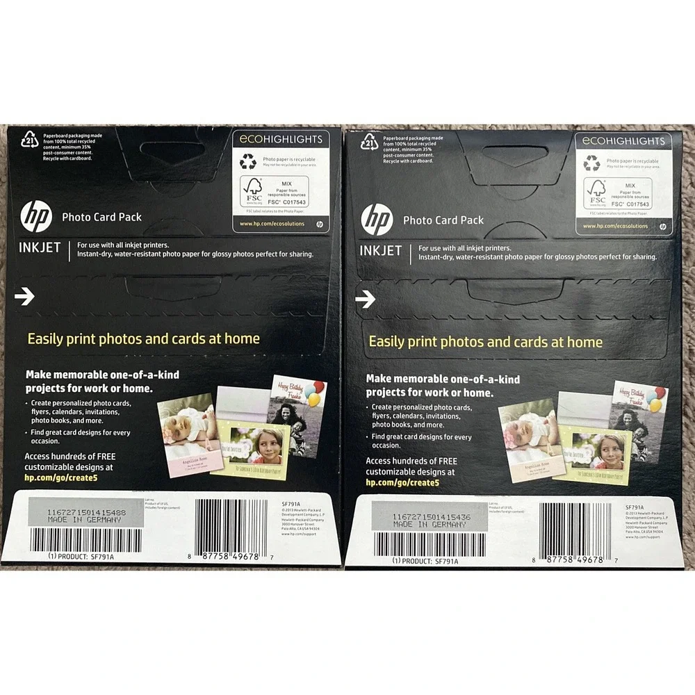 HP Photo Card 2 Packs Of 10 (5